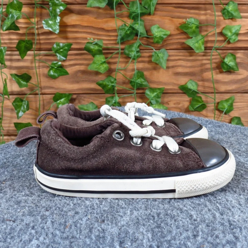 Converse Chuck Taylor All Star Infants Low Top Sneaker Size 7 Casual Brown Suede